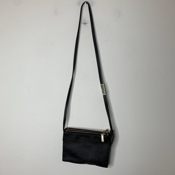 Aritzia Auxiliary Calisch Crossbody Bag Shoulder Purse Clutch Embossed Black - Picture 11 of 16
